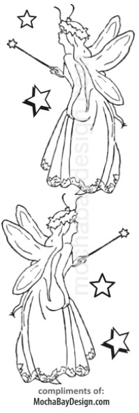 print coloring page - Fairy