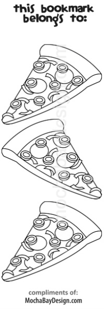 print coloring page - Pizza slices