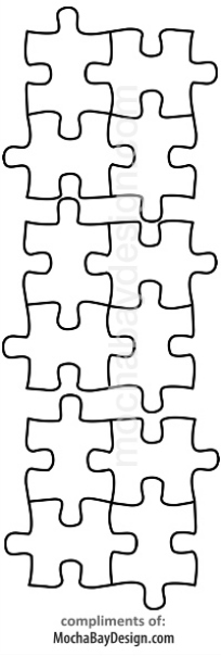 print coloring page - Puzzle pieces