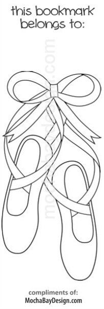 print coloring page: Ballet Slippers