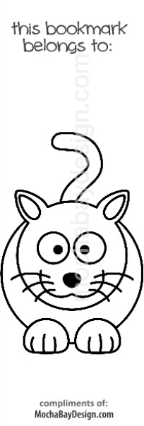 print coloring page - smiling cat