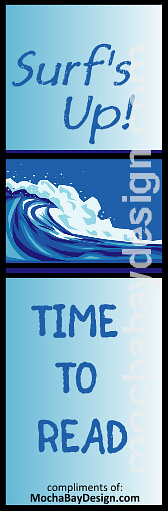 Surf's up! Time to Read - bookmark