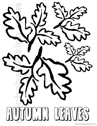 Autumn Leaves printable Thanksgiving kids coloring page