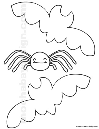 view and print Cat and Bats Halloween kids coloring page
